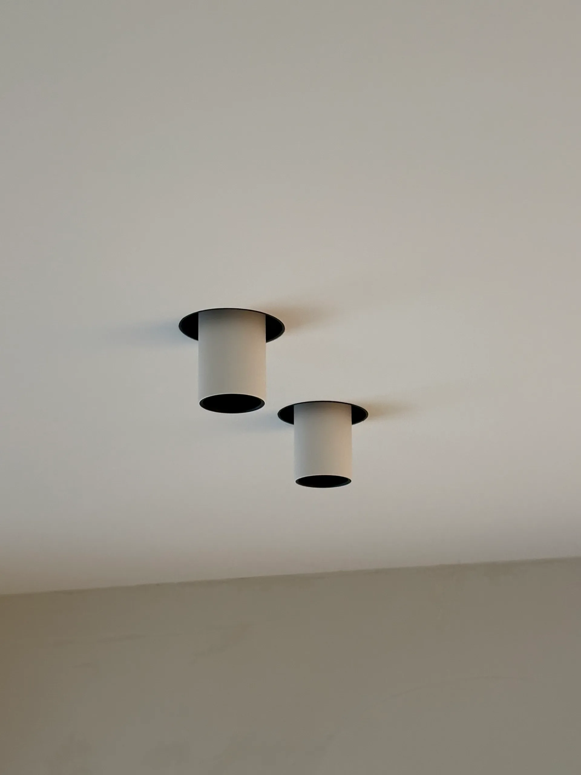 Bedroom downlight installed