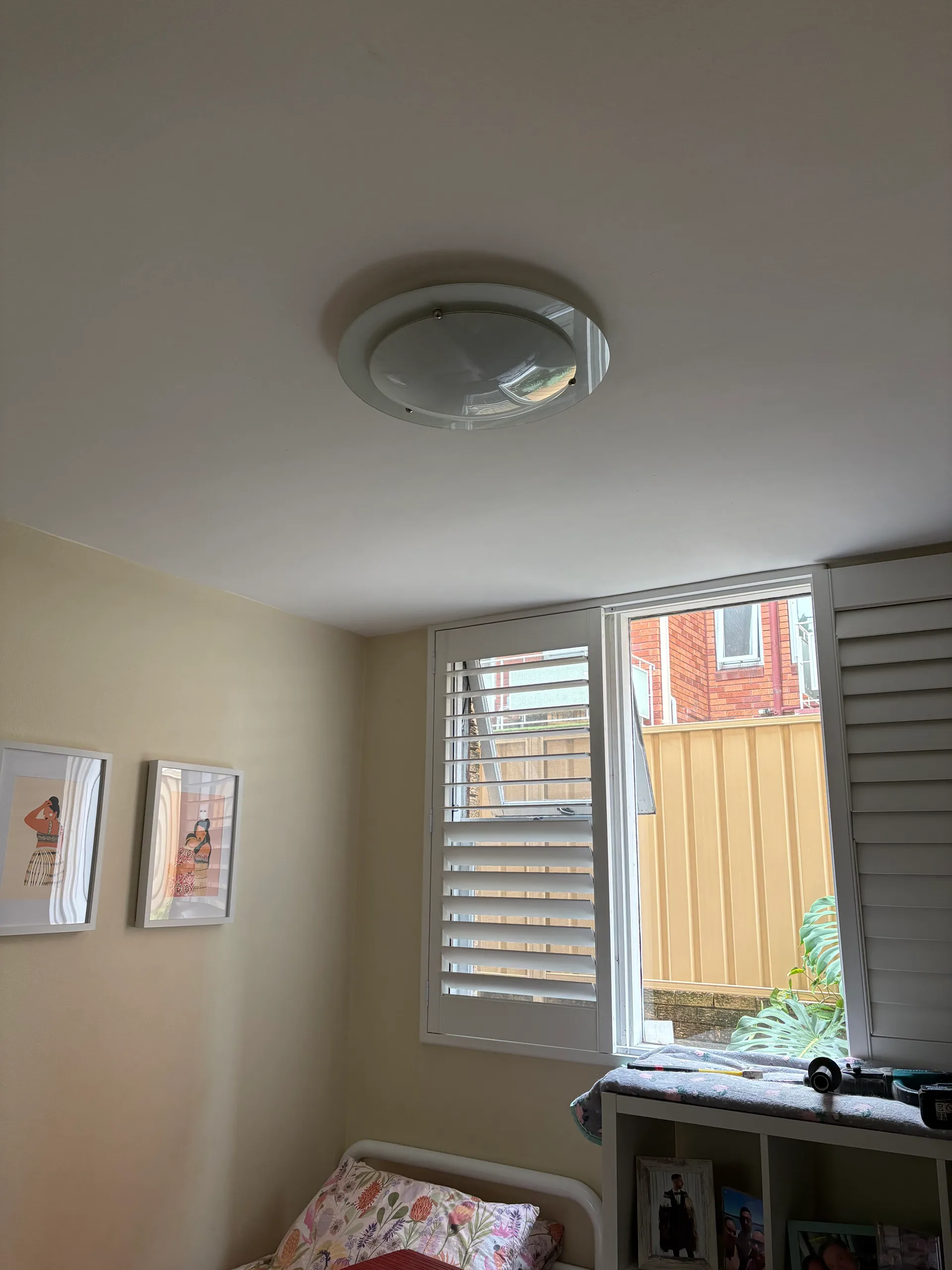 Old oyster light fitting