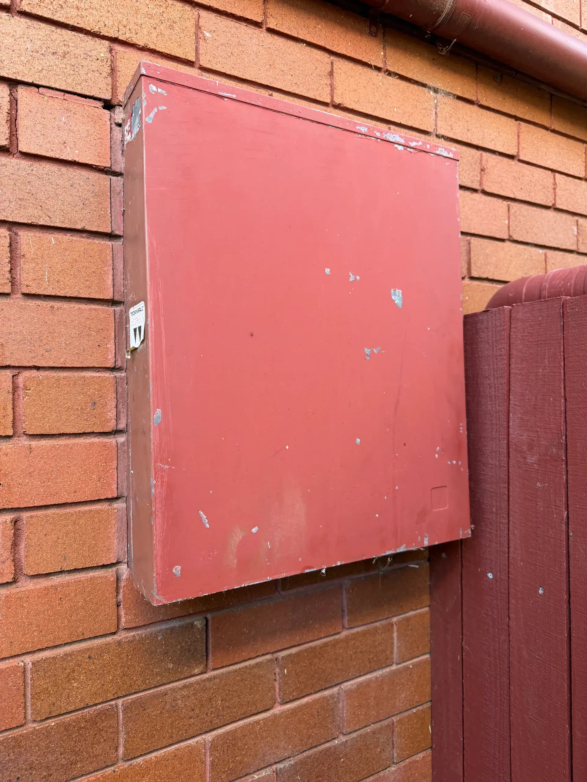 Old red utility box