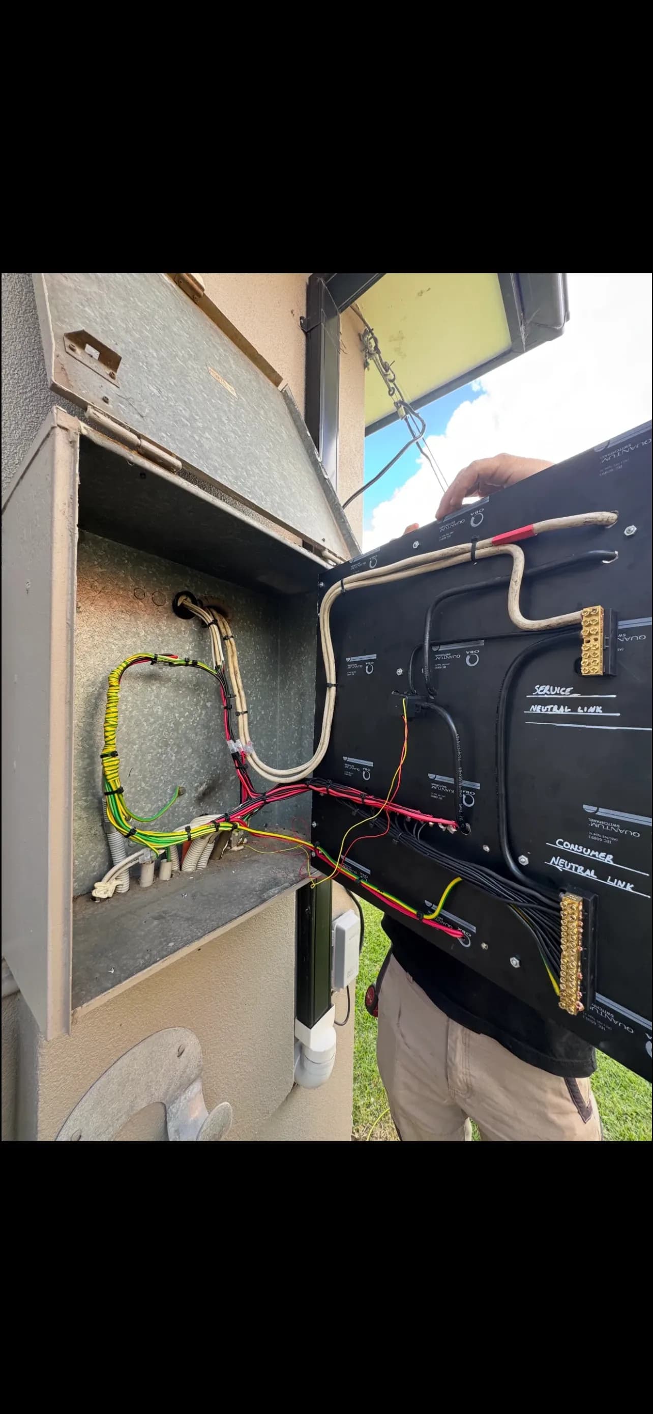 Clean panel wiring after