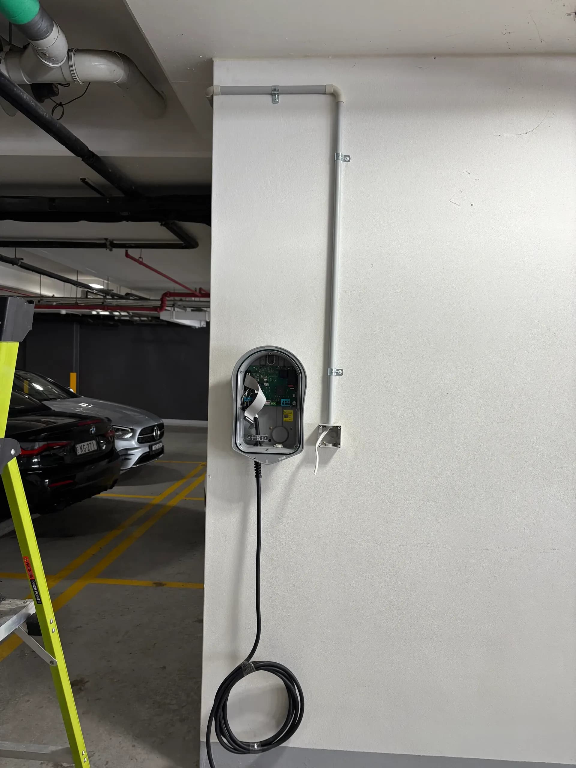 EV charger mounting preparation