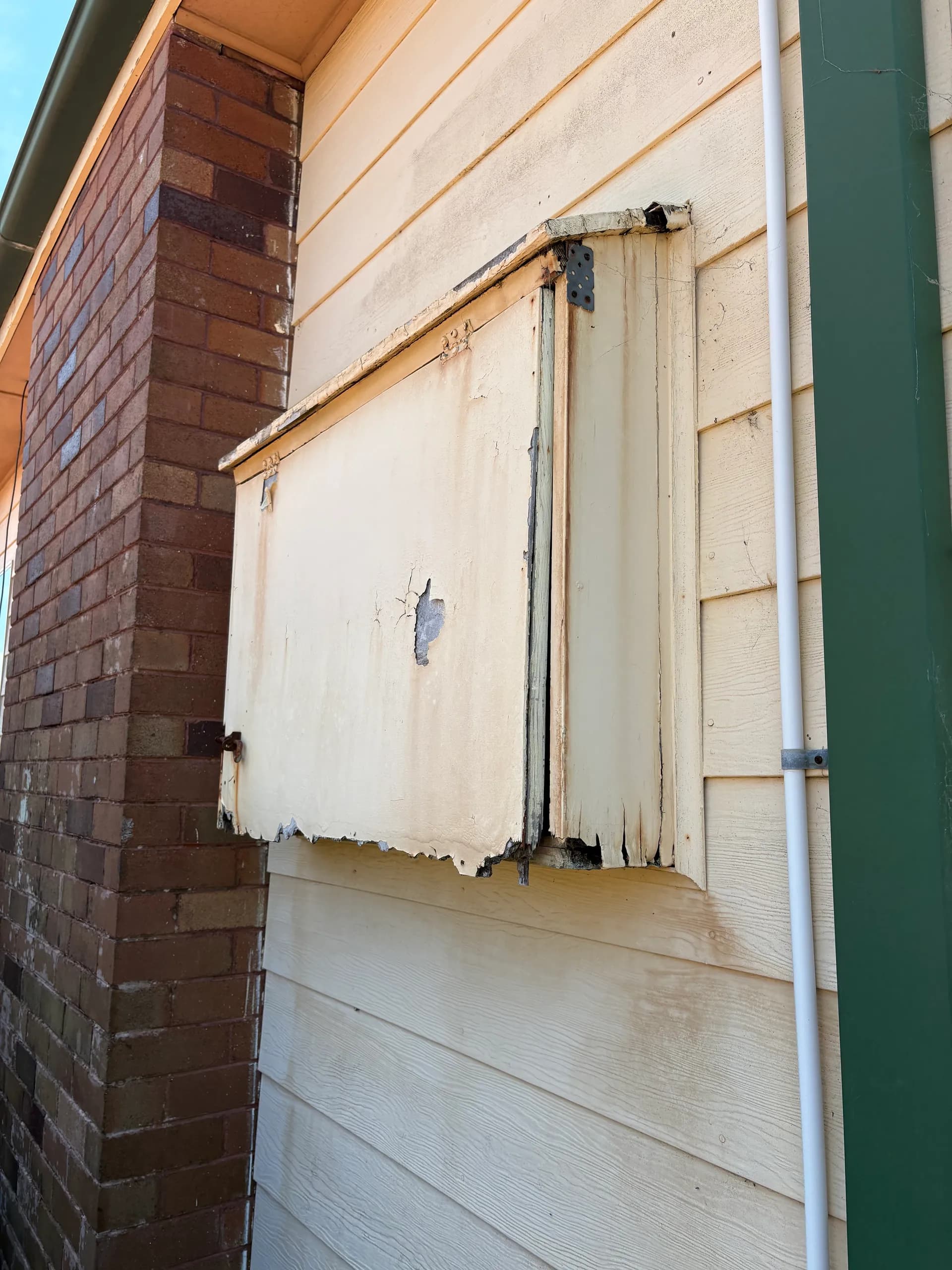 Old meter box closed